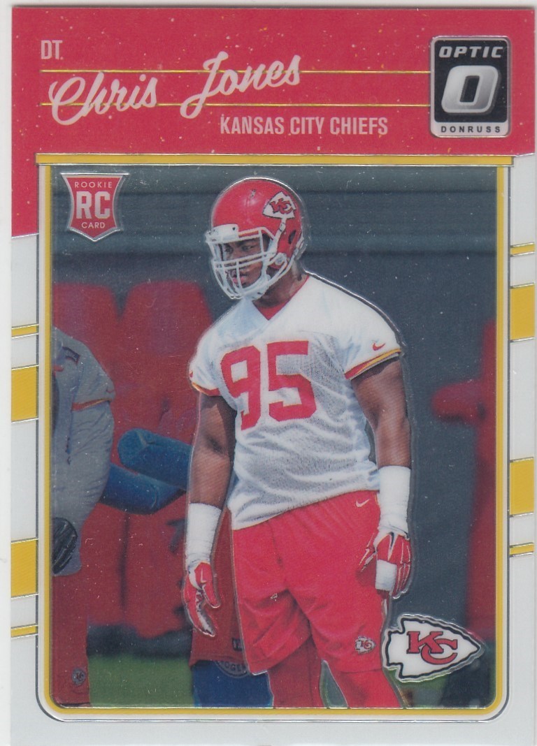 2016 Chris Jones Donruss Optic ROOKIE CARD #109 - KC Chiefs RC