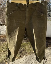 Authentic German Leather Lederhosen Green No Size Tag See Measurements VTG