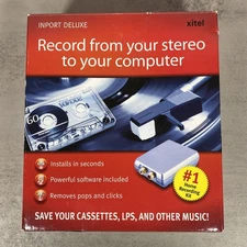 Xitel Inport Deluxe Stereo To PC Recording Kit Cassette LP Other Music Converter