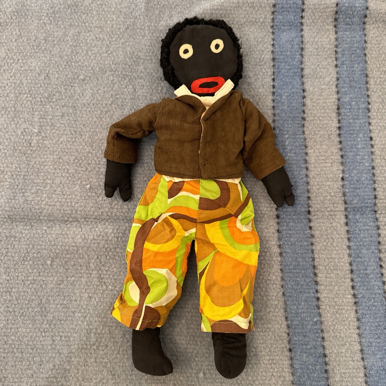 Antique Black Cloth Doll Handmade 18” Ultra Rare