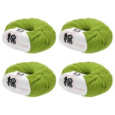 Cotton Yarn,Soft Knitting Yarn 4 Packages of 200g/7.05oz/ Deep Green