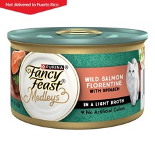 24 Pack Purina Fancy Feast Medleys Wet Cat Food, Salmon Florentine Spinach