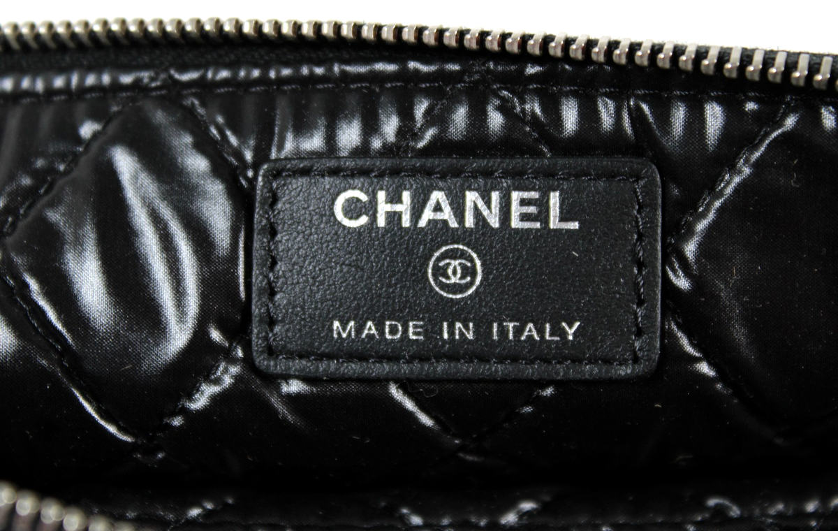 CHANEL 17S Data Center Black Lambskin Leather KEYBOARD Small Zip