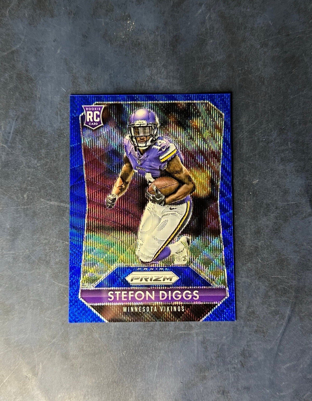 2015 Panini Prizm Rookies Blue Wave Prizm /150 Stefon Diggs #285 Rookie RC NFL