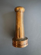 VINTAGE! Brass Fire Hose Nozzle 6" x 2" with Number 1 on it Threaded