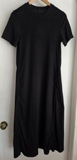 Uniqlo Women's Dress XS Black Cotton Sleeveless Maxi Casual