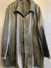 Giacca donna vintage DKNY Donna Karen lunga pelle morbida nera oversize 