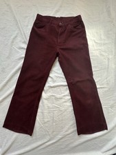 Mens Vintage 70s Red Corduroy Levis Bellbottoms Flare Pants 30x28