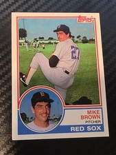 1983 Topps Traded - Mike Brown #15T 1 Star Back (RC) Boston Red Sox Rookie 