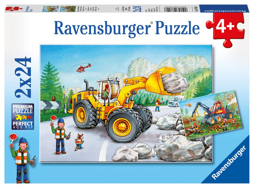 Ravensburger 198.191,1 cm Escavatore trattore e foresta puzzle (2 x pezzi