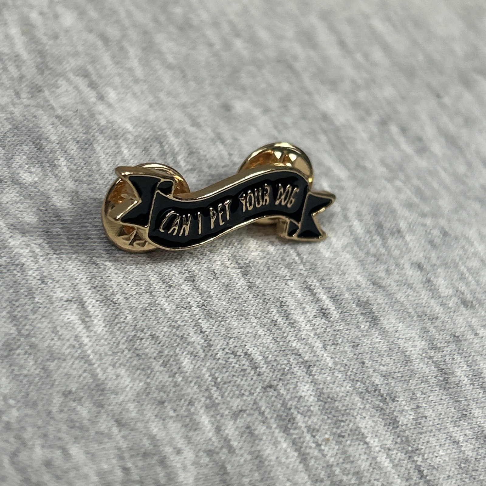 Enamel Pin Brooch “Can I Pet Your Dog” Funny Lapel Hat Backpack Outdoors New