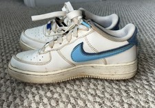 Nike Air Force 1 Low LV8 Double Swoosh Blue Chill Youth Size 4