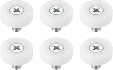 PATIKIL 19mm Drawer Rollers, 6 Pack Plastic Pulley 19mm, White 