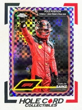 CARLOS SAINZ 2024 Topps Chrome F1 #157 Purple Checker Flag 002/199