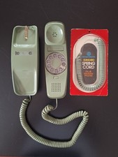 Vintage Green Western Electric Trimline Rotary Dial Wall Phone Telephone  Cord