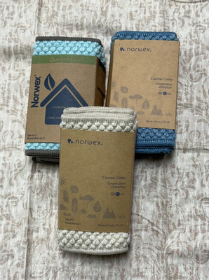 Norwex Counter Cloths   Set of 3 Reusable Microfiber Cleaning Cloths