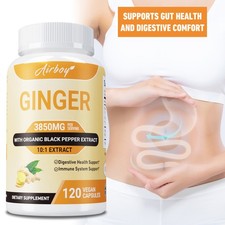 Ginger 3850mg - Improves Digestion, Relieves Bloating, and Supports Immunity