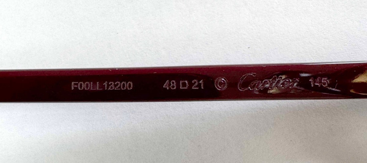 Cartier Geometric Frame Sunglasses Pink / Red BRAND NEW CARTIER C Decor Custom Pink Lens Unisex Sunglasses | Fast  main image 2