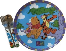 VTG DISNEY WINNIE POOH TIGGER ZAK DESIGNS 8  MELAMINE COLLECTIBLE PLATE FLATWARE
