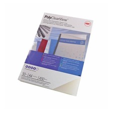 GBC PolyClearView A4 Binding Covers Pack of 50 (IB387159)