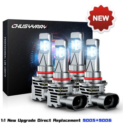 For Chevrolet Colorado 2004-2012 9005 9006 LED Headlight Hi Lo Beam Combo Bulbs