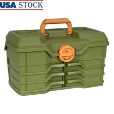 NextGen Large Fishing Tackle Box W/ Swing Trays  Bulk Storage Compartments New