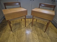 A pair of Tapley 33 Teak Floating Drawers Mid Century furniture Bedside Cabinets