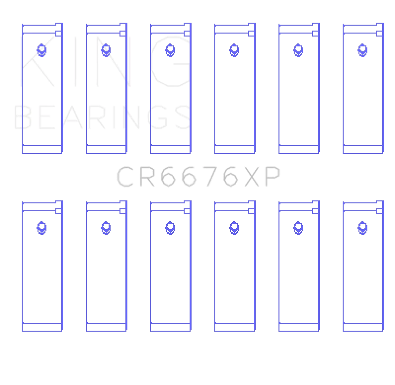 Rodamientos de varilla King CR6676XPSTDX para Nissan 300ZX 1984-1996 VG30DE/VG30DETT Foto 3 de 4