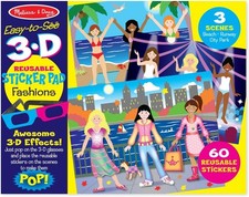 Melissa  Doug Easy-to-See 3-D Reusable Sticker Pad - Fashions