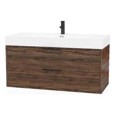 Cutler Kitchen and Bath Savoy 42'' Wood/Cultured Marble Bathroom Vanity - Brown