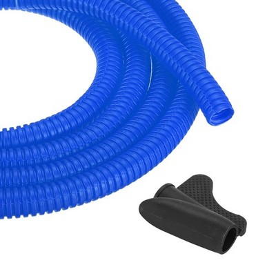 3/8 Inch 10ft Split Wire Loom Tubing, Flexible Cord Protectors, Blue