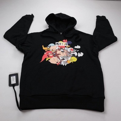 NWT Kith x Looney Tunes Merrie Melodies Hoodie Men's Size X-Small Black