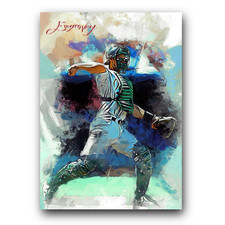 Terry Steinbach #2 Art Card Limited 43/50 Edward Vela Signed (Oakland Athletics)
