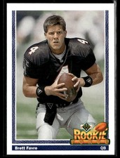 1991 Upper Deck Rookie Force Brett Favre #647 NM HOF Rookie Card RC. rookie card picture