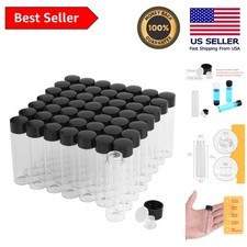 Durable 20ml Clear Glass Vials - 50 Leak-Proof Sample Containers for Storage