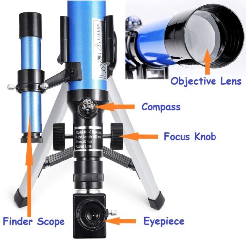 Kids Telescope 400x40mm with Tripod & Finder Scope, Portable Telescope for Ki... - Picture 5 of 6