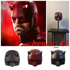 Movie Daredevil Matt Murdock Helmet 1:1 Wearable ABS Cosplay Cowl Half Mask Prop