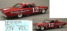 CD-1345-C 12 Bobby Allison '64 Ford DECALS