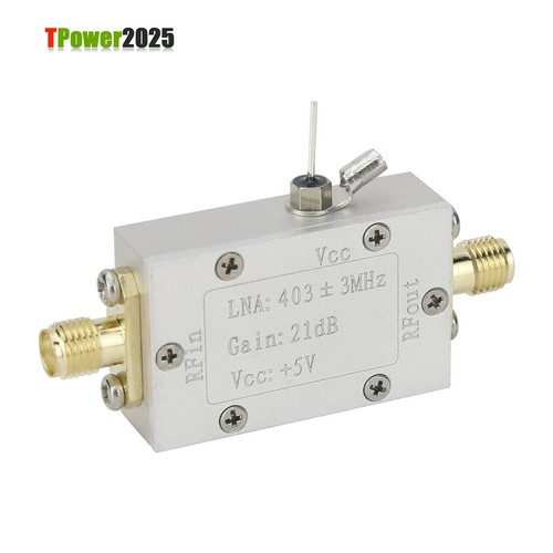 400-406MHz Ultra niski poziom hałasu Wzmacniacz RF LNA 21dB Wysoki zysk do odbiornika radiowego - Zdjęcie 4 z 6