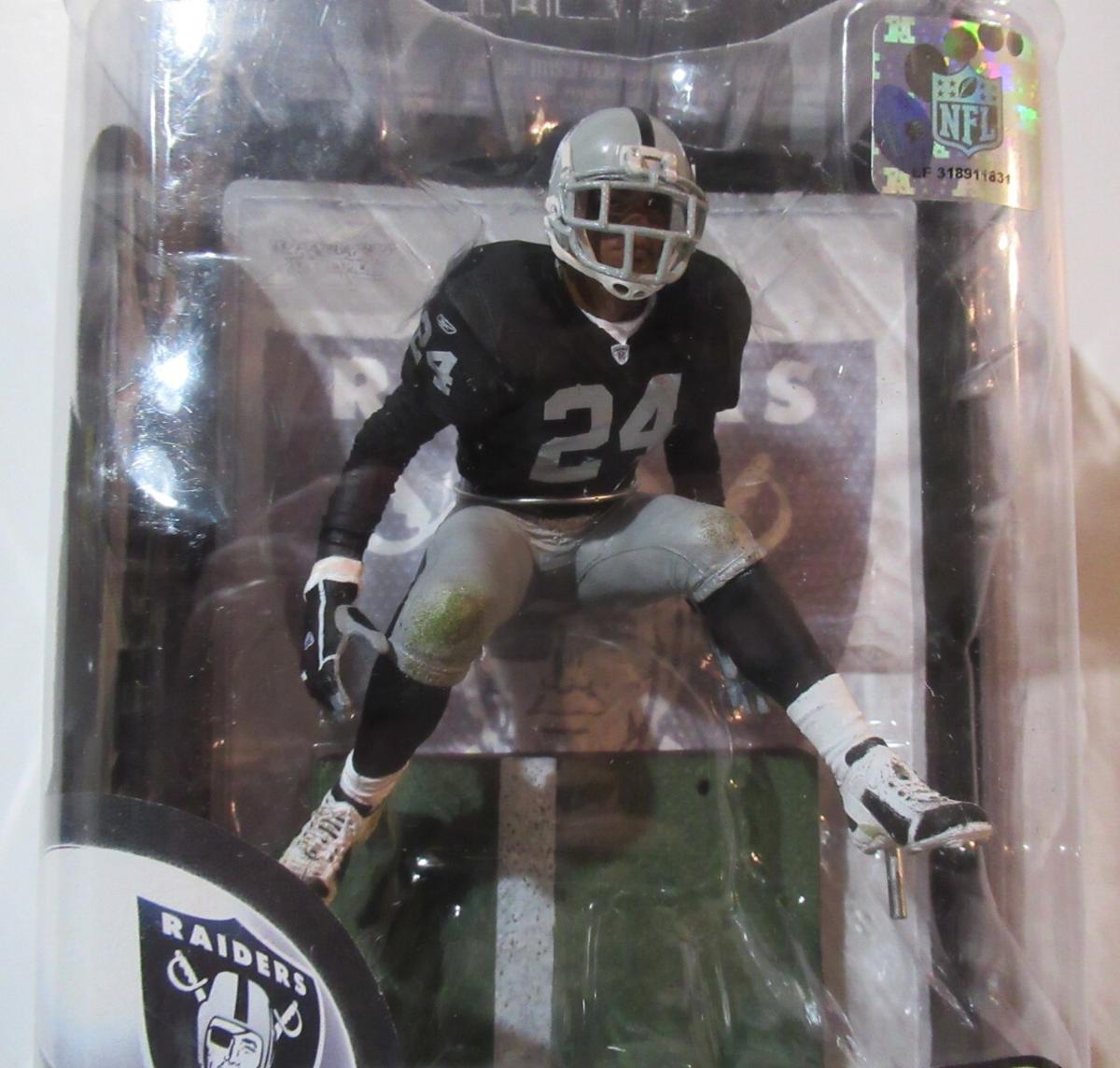 MCFARLANE CHARLES WOODSON NFL 25 RAIDERS HOF DB CL #128/1000 CHASE