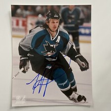 Mike Ricci Signed San Jose Sharks 8x10 Photo With COA