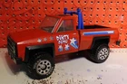 Vintage 1988 Tonka Dirty Demo Chevy C-10 Pressed Steel 14" Long Pickup Truck