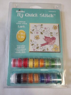 Bucilla 2013 My Quick Stitch Counted Cross Stitch Kit LARK 14-Count Stitchery