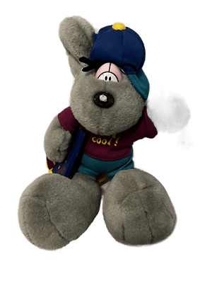Diddl Mouse Keep Cool Backpack and Binder 1999 - Approx 25cm Soft Toy Grey Vintage
