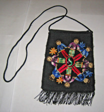 Vintage Embroidered Cloth Children of The World Purse