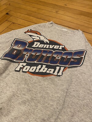 Vintage Denver Broncos Sweater Mens Xl Grey Logo 7 Sweatshirt