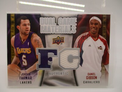 2009-10 Upper Deck Game Materials Dual #DGFG Gibson/Farmar LAKERS CAVALIERS GU