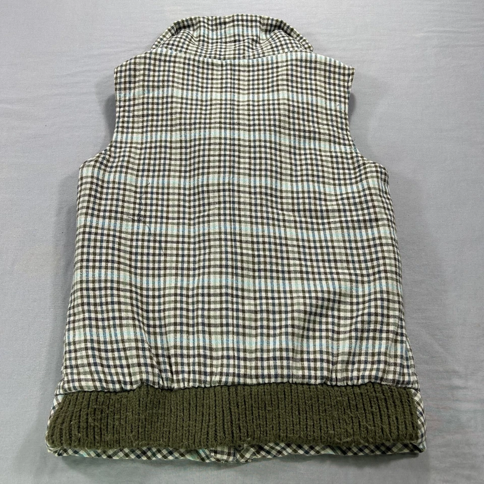 VINTAGE Volcom Vest Womens Large Brown Plaid Puffer Jacket Lined Outdoor Y2K - Image 2 of 4