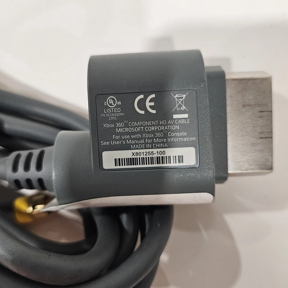 XBOX 360 Component AV HD TV Cable Composite Audio Video Lead OFFICIAL MICROSOFT - Image 2 of 4