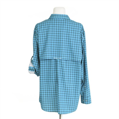 Field & Stream Green Blue Check Vented Roll Tab Fishing Shirt Mens 2XL - Picture 6 of 8